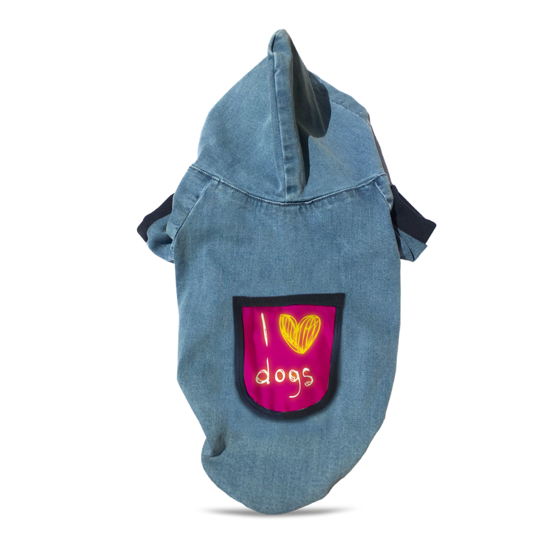 Abito in jeans per cani personalizzato