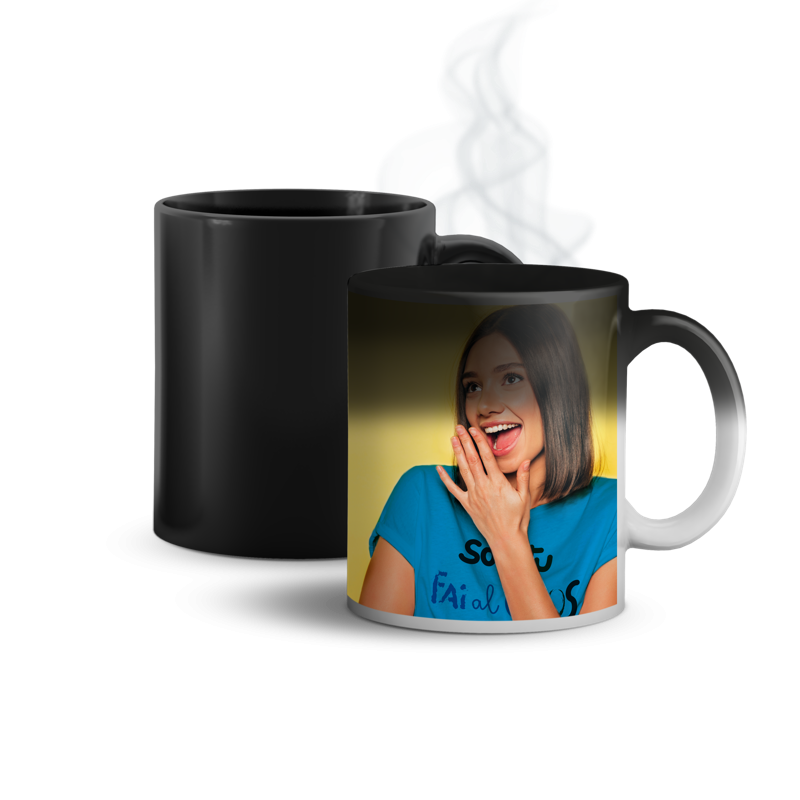 Tazza nera magica personalizzata